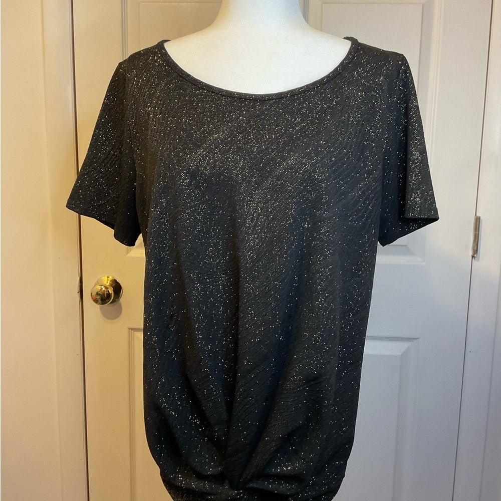 Black Glitter Women's Top